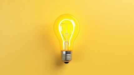 3d Illustration Simple Bulb Isolated Background