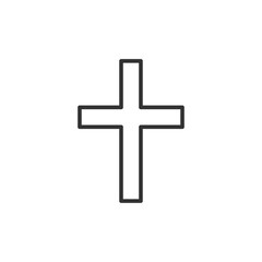 Cross icon. Religious symbol modern, simple, vector, icon for website design, mobile app, ui. Vector Illustration