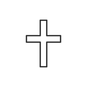 Cross icon. Religious symbol modern, simple, vector, icon for website design, mobile app, ui. Vector Illustration