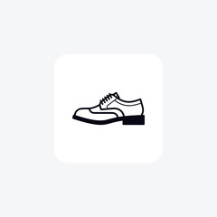 Off-White Brogues Shoes and footwear Flat Color Icon set isolated on white background flat color vector illustration Pixel perfect