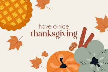 Thanksgiving background.  The background is great for cards, flyers, and advertising poster templates. It is a vector illustration