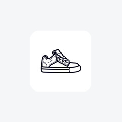  Red Skate Shoes and footwear line   Icon set isolated on white background line   vector illustration Pixel perfect

