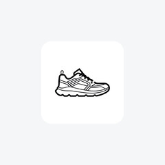 Red Sketcher Shoes and footwear line   Icon set isolated on white background line   vector illustration Pixel perfect

