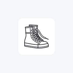  Red Snow boots Shoes and footwear line   Icon set isolated on white background line   vector illustration Pixel perfect

