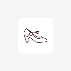 women sling back  Women's Shoes and footwear line Icon set isolated on white background vector illustration Pixel perfect