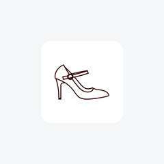 blue women slingback  Women's Shoes and footwear line Icon set isolated on white background vector illustration Pixel perfect