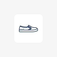 Sneakers Slip-On Flat Women's Shoes and footwear line  Icon set isolated on white background line vector illustration Pixel perfect

