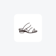 Women's Snake Women's Shoes and footwear line  Icon set isolated on white background line vector illustration Pixel perfect

