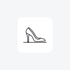 Brown T-Strap Pumps Women's Shoes and footwear line  Icon set isolated on white background line   vector illustration Pixel perfect

