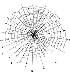 Vector illustration of cobweb isolated on white background spider web vector halloween element 