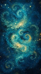 Fototapeta na wymiar Nebulaic Swirls of Stardust Creating Hypnotic Patterns in the Celestial Tapestry .
