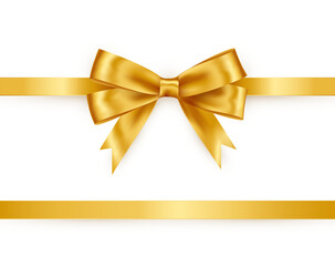 Shiny golden satin ribbon