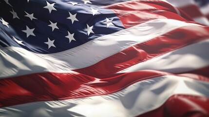 Flag of the United States. USA flag closeup. America flag. 
