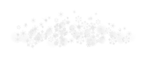 Isolated falling snow or snowflakes. - obrazy, fototapety, plakaty
