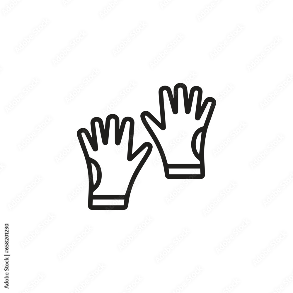 Poster hand gloves icon vector. linear style sign for mobile concept and web design. hand gloves symbol ill