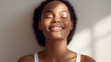 Beauty face of African woman, beauty concept