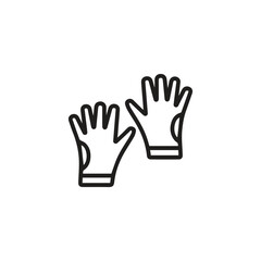 Hand Gloves icon vector. Linear style sign for mobile concept and web design. Hand Gloves symbol illustration. Pixel vector graphics - Vector.	