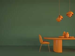 table and chairs in a room
