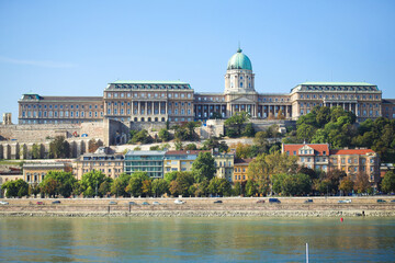 View at Buda Castle and river Danube, Budapest - Hungary