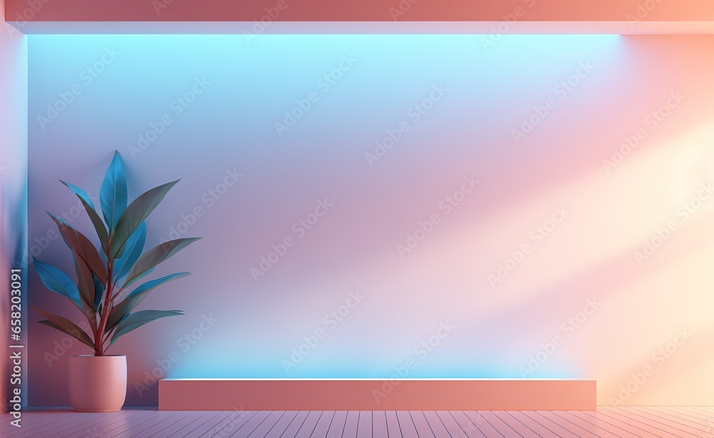 Poster abstract pink gradient studio background for product presentation. empty room with window shadows, f