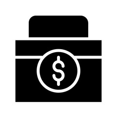 Case Dollar Suitcase Icon Solid