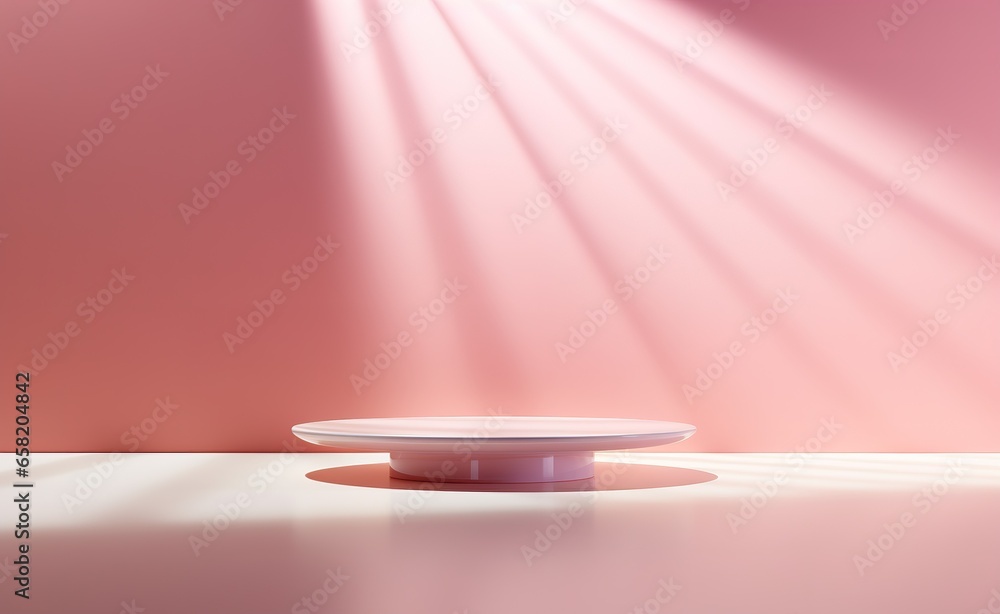 Poster abstract pink gradient studio background for product presentation. empty room with window shadows, f