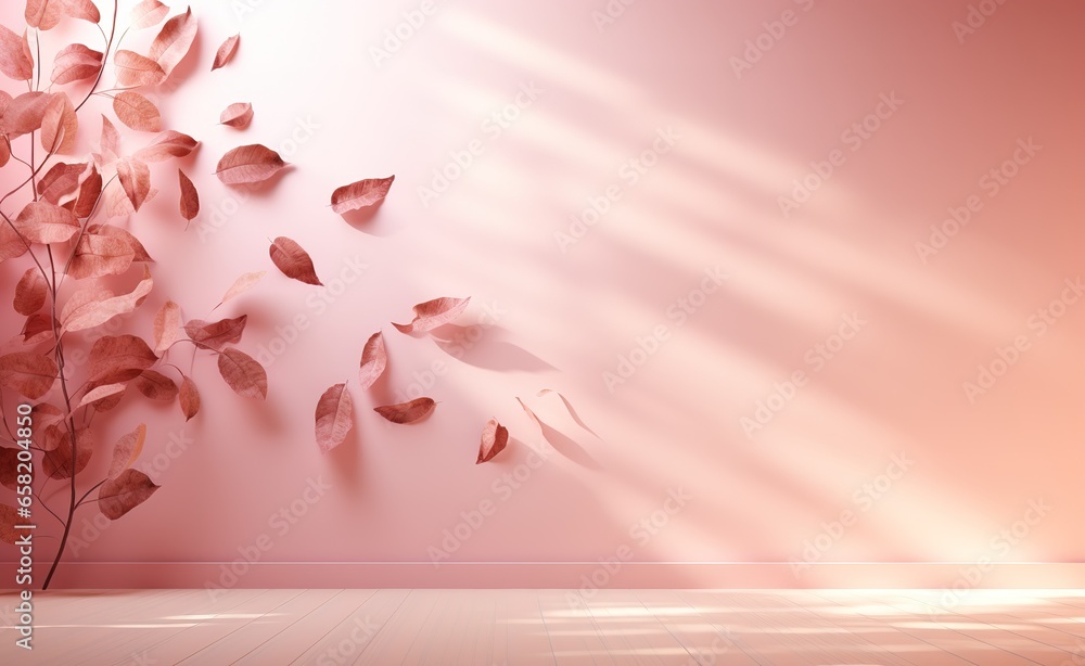 Poster abstract pink gradient studio background for product presentation. empty room with window shadows, f
