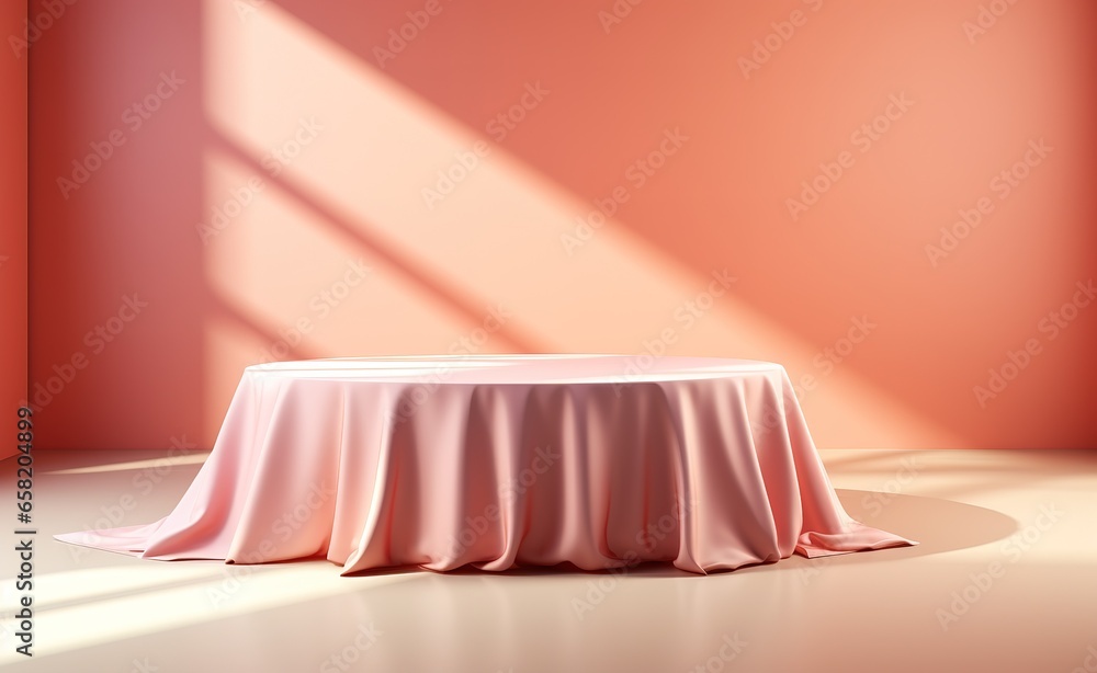 Poster abstract pink gradient studio background for product presentation. empty room with window shadows, f