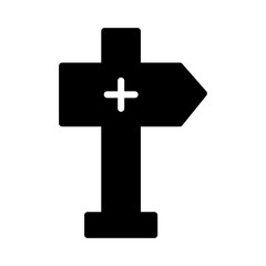 Obraz premium Direction First Aid Solid Icon