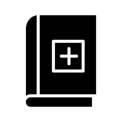 Fototapeta premium First Aid Book Solid Icon