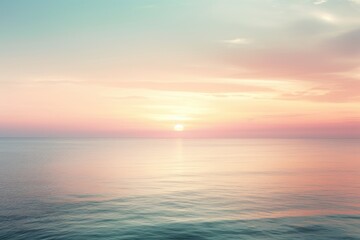 Naklejka na ściany i meble A calming background image showcasing a soft pastel sunset