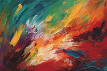 An abstract background image of colorful painted strokes