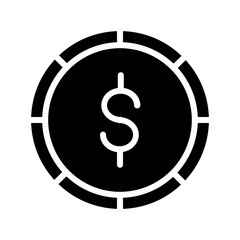 Coin Gold Money Solid Icon