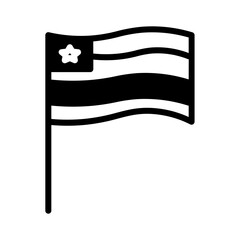 July Flag Day Solid Icon