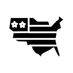 July Flag Day Solid Icon