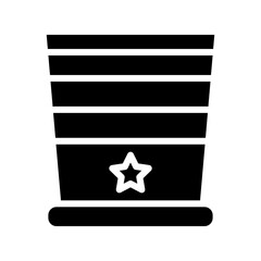 July Hat Works Solid Icon