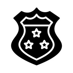 July Shield Sign Solid Icon