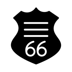 July Shield Sign Solid Icon