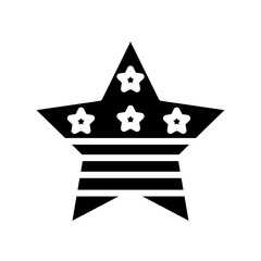 America Rank Star Solid Icon
