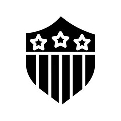 Badge Shield Flag Solid Icon