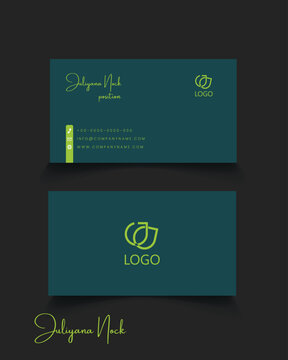 Modern creative business card and name card, horizontal simple clean template vector design, layout in rectangle size