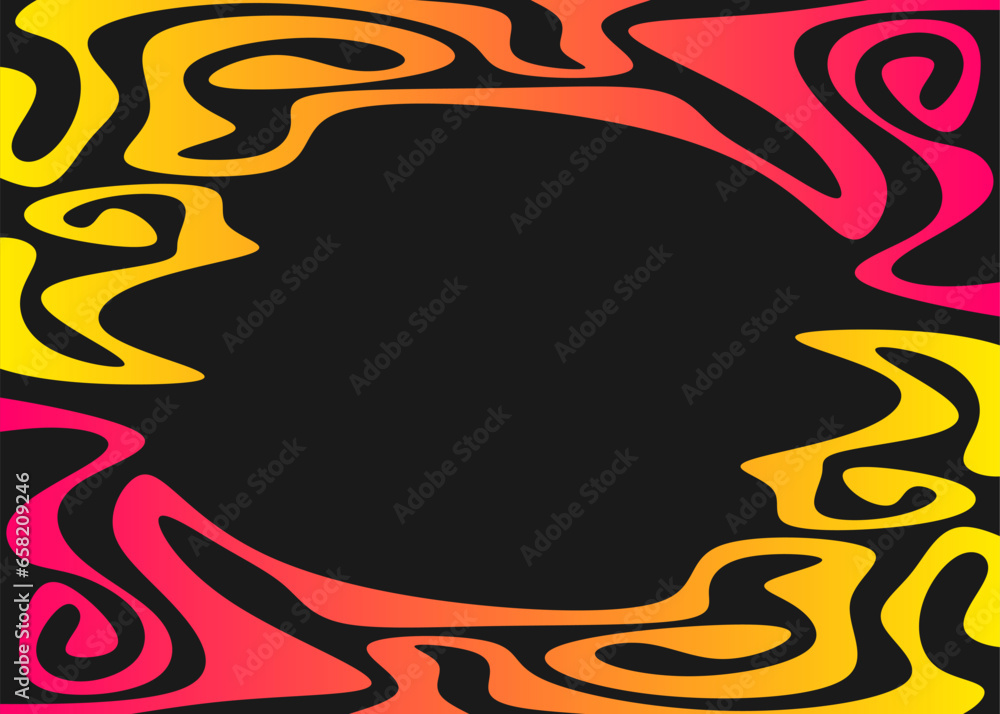 Poster abstract background with wavy ornament pattern and with some copy space area