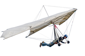 Old vintage hang glider kite wing