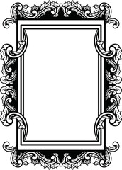 Classic engraved frame design for wedding