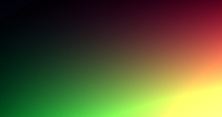 Dark to light, black, red, green, yellow gradient background