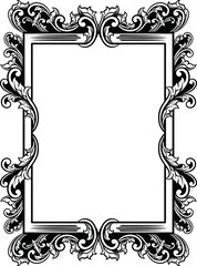 Classic engraved frame design for wedding