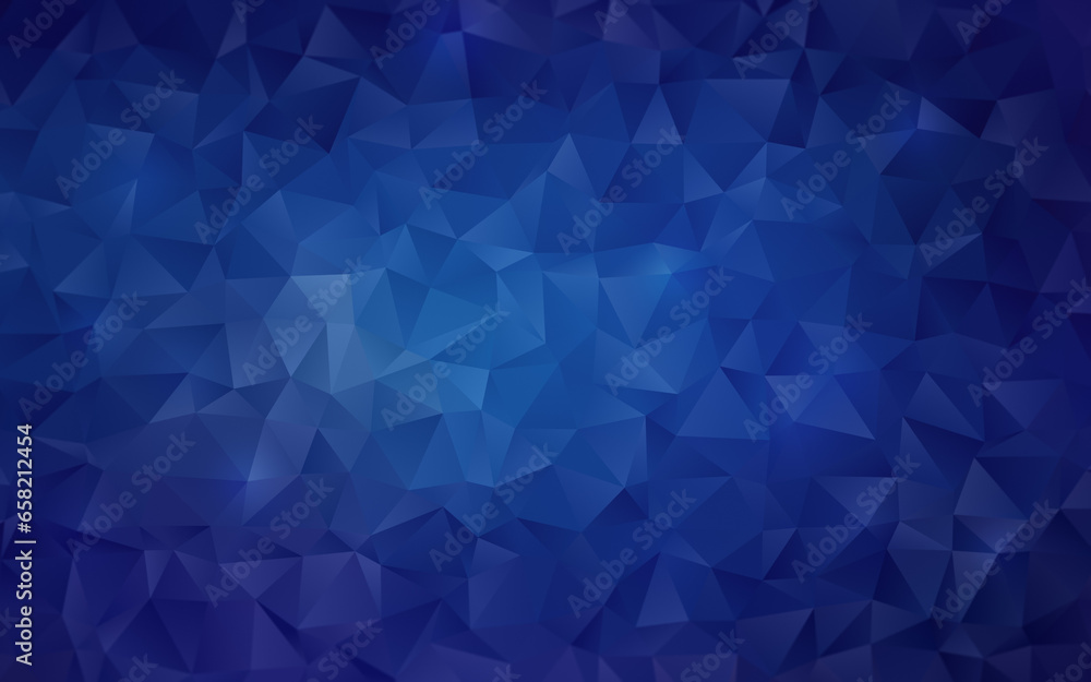 Poster blue polygon vector pattern background with color gradient. abstract full frame 3d triangular low po