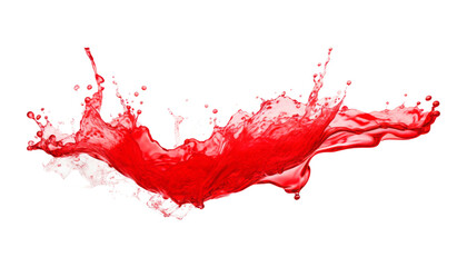 red paint splashes isolated on transparent background cutout - obrazy, fototapety, plakaty