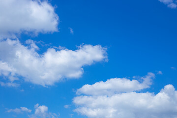 Blue sky with clouds. Natural background for screensaver, text, template