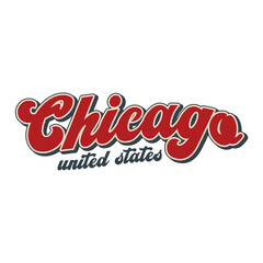 vector chicago united states typography text design for t shirt, poster or your brand